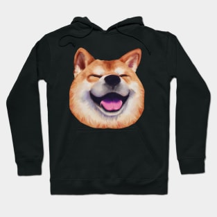 Cute smiling shiba inu Hoodie